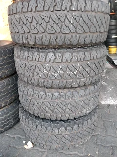 A clean set of 265 60 18 tyres with 95% treads available for sale in