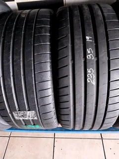 2x 235 35 19 Bridgestone potenza sport tyres with good treads available for sale