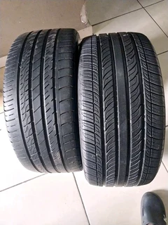 2x 245 40 18 normal tyres with good treads available for sale