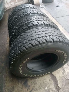 A clean set of 31x10.50R15 white lettering tyres with good treads available for sale