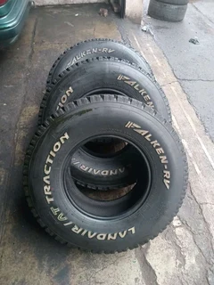 A clean set of 31x10.50R15 white lettering tyres with good treads available for sale