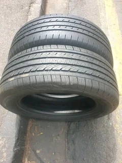 2x 215 60 16 Goodyear tyres with good treads available for sale