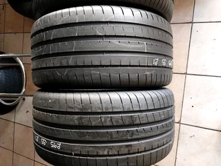 A clean set of 295 35 21 Two Bridgestone and Two Goodyear tyres with 98% treads available for sale