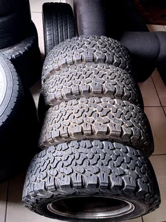 A clean set of 245 65 17 bf Goodrich ko2 tyres with 98% treads available for sale