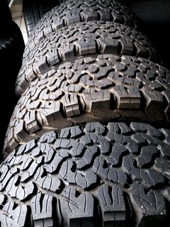 A clean set of 245 65 17 bf Goodrich ko2 tyres with 98% treads available for sale