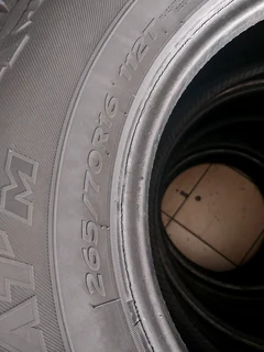 A clean set of 265 70 16 Hankook dynapro tyres with good treads available for sale