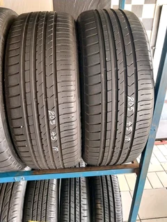 2x 205 45 17 tyres with 99% treads available for sale
