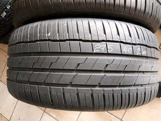 2x 275 40 21 Hankook run flat tyres with good treads available for sale
