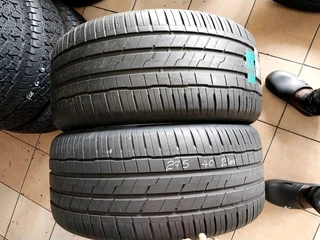 2x 275 40 21 Hankook run flat tyres with good treads available for sale