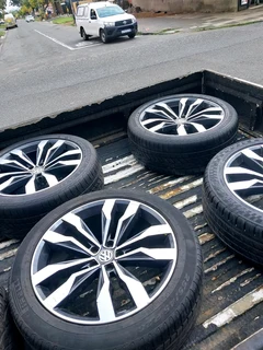 A clean set of 20inch Tiguan rims and tyres available for sale