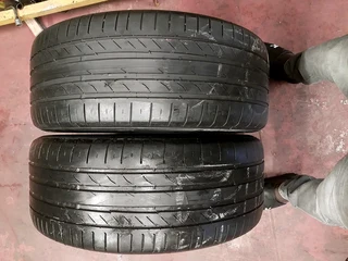 2x 235 50 18 Continental run flat tyres with good treads available for sale