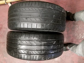 2x 235 50 18 Continental run flat tyres with good treads available for sale