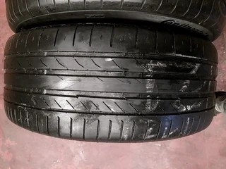 2x 235 50 18 Continental run flat tyres with good treads available for sale