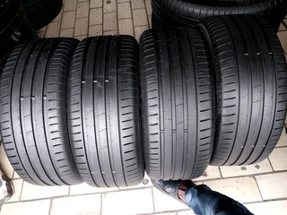 A clean set of 215 45 17 apollo tyres with lots of treads available for sale