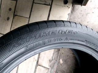 A clean set of 215 45 17 apollo tyres with lots of treads available for sale