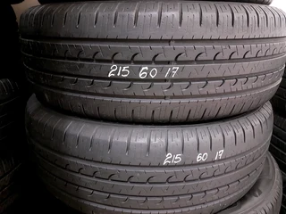 2x 215 60 17 Goodyear efficientgrip tyres with lots of treads available