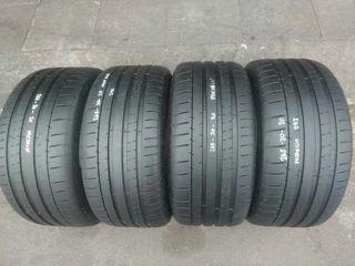 A clean set of 265 30 20 Michelin pilot super sport tyres with lots of treads available