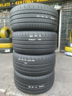 A clean set of 265 30 20 Michelin pilot super sport tyres with lots of treads available