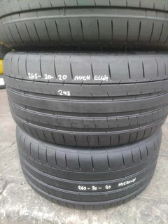A clean set of 265 30 20 Michelin pilot super sport tyres with lots of treads available