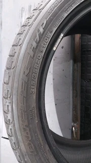 2x 315 35 20 Bridgestone run flat tyres with good treads available for sale