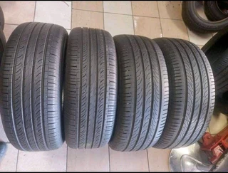 A clean set of 235 55 18 tyres with good treads available for sale