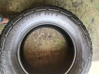 Two 285 60 18 cooper discoverer tyres with good treads available for sale