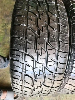 Two 285 60 18 cooper discoverer tyres with good treads available for sale