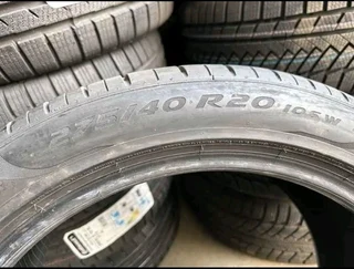 A clean set of 275 40 20 and 245 45 20 pirelli p zero run flat tyres with good treads available for