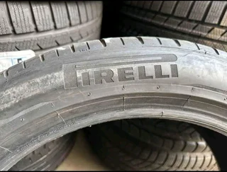 A clean set of 275 40 20 and 245 45 20 pirelli p zero run flat tyres with good treads available for