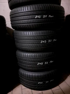 A clean set of 245 50 19 tyres with good treads available for sale