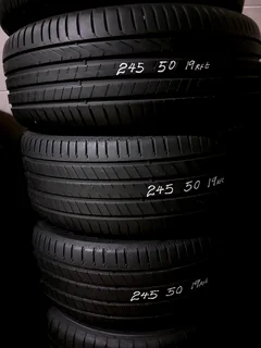 A clean set of 245 50 19 tyres with good treads available for sale