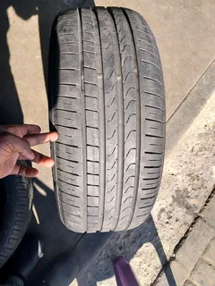 1x 245 45 18 pirelli run flat tyre with good treads available for sale