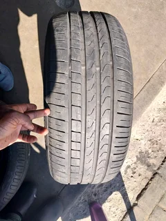 1x 245 45 18 pirelli run flat tyre with good treads available for sale