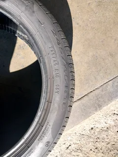 1x 245 45 18 pirelli run flat tyre with good treads available for sale