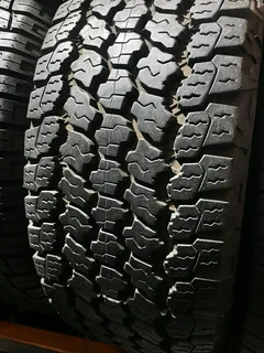 A clean set of 255 60 20 Goodyear wrangler tyres with very good treads available for sale