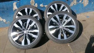 A clean set of 20inch Tiguan Rims and tyres available for sale