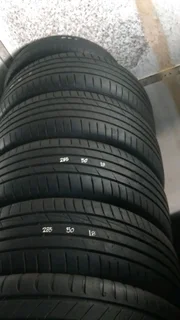 A clean set of 235 50 18 normal tyres with 90% treads available for sale