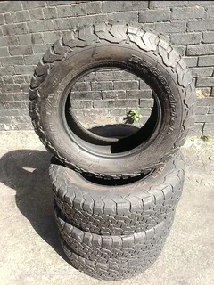 A good set of 225 70 16 bf Goodrich ko2 tyres available for sale