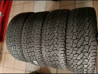 A clean set of 265 60 18 Bf Goodrich Trail Terrain tyres with 90% Treads available for sale