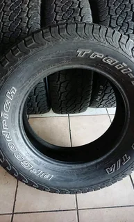 A clean set of 265 60 18 Bf Goodrich Trail Terrain tyres with 90% Treads available for sale