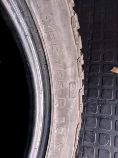A clean set of 255 55 19 general grabber tyres with 90% treads available for sale