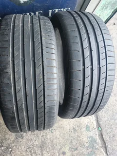 2x 225 40 18 Continental normal tyres with 90% treads available for sale
