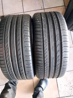 2x 245 40 18 Continental run flat tyres with 90% treads available for sale