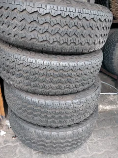 A clean set of 255 65 18 Goodyear wrangler tyres with 90% treads available for sale