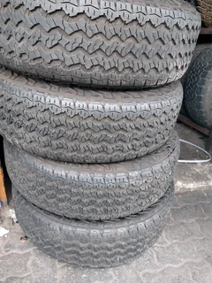A clean set of 255 65 18 Goodyear wrangler tyres with 90% treads available for sale