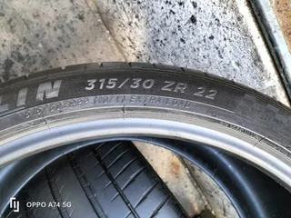 2x 315/30/22 Michelin pilot sport 4S