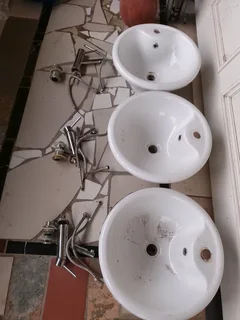 Used basin, taps, flexi connecters and pop up waste R1350 for everything price negotiable