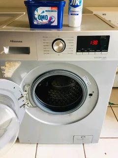 8KGS SILVER HISENSE FRONT LOADER WASHING MACHINE
