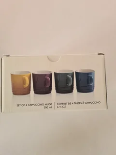 Le Creuset Botanique Mugs x 4 and Spoons x 4