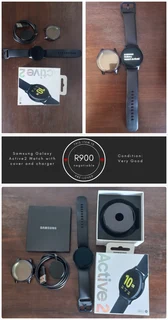 Samsung Galaxy Active2 Watch with cover and charger